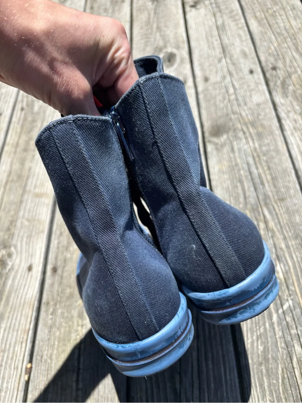 Rick Owens EDFU DRKSHDW High Indigo Blue size 10